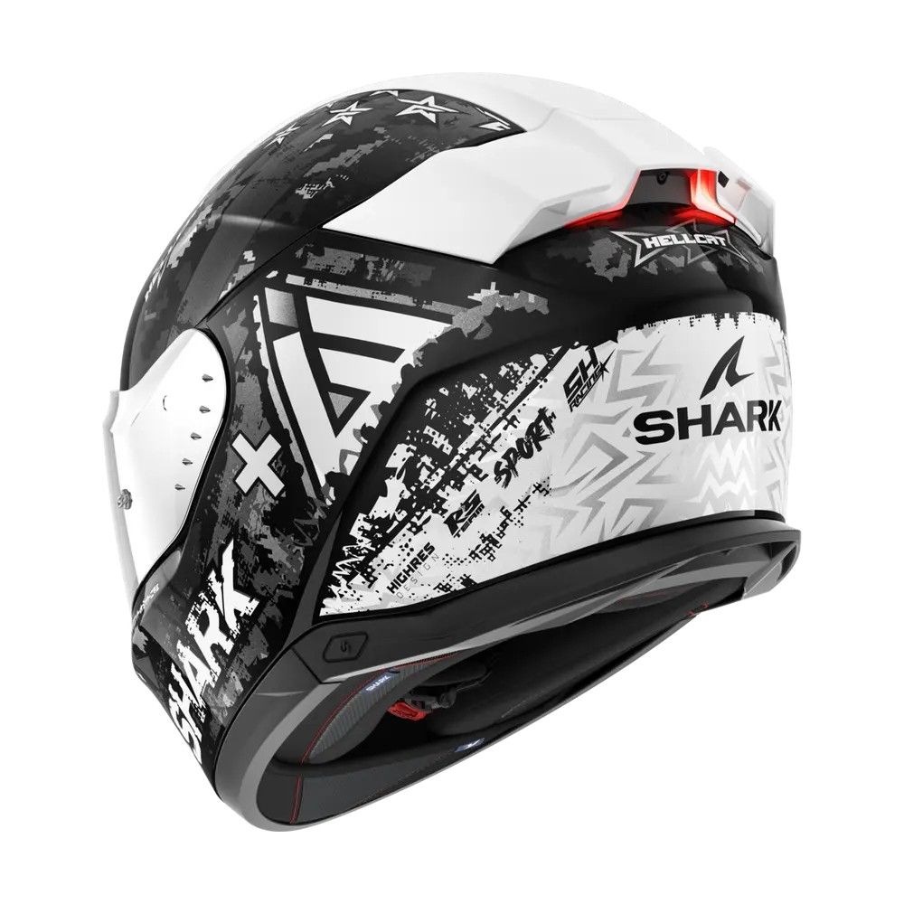 SHARK Integral Motorcycle Helmet SKWAL I3 HELLCAT Black Chrom Silver