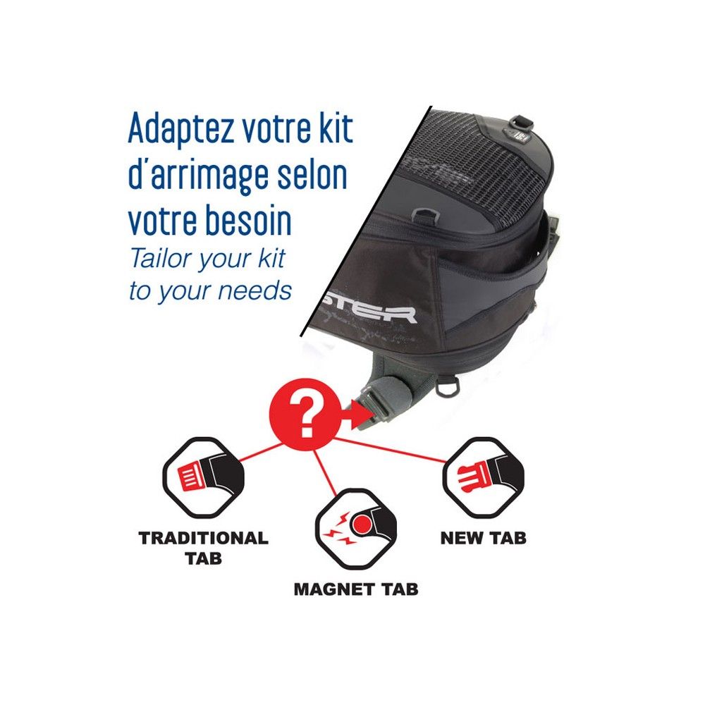 BAGSTER sacoche de réservoir sur tapis ou magnétique MODULO TANK extensible 13 à 17L - XSR090