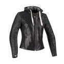 SEGURA LADY DORIAN woman vintage leather all seasons jacket black SCB1370