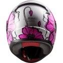 LS2 casque moto intégral FF353 RAPID POPPIES femme rose brillant