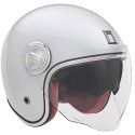 NOX casque jet vintage moto scooter HERITAGE blanc brillant