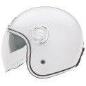 NOX casque jet vintage moto scooter HERITAGE blanc brillant