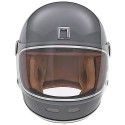 NOX casque intégral vintage FIBRE moto scooter REVENGE gris brillant