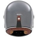 NOX casque intégral vintage FIBRE moto scooter REVENGE gris brillant