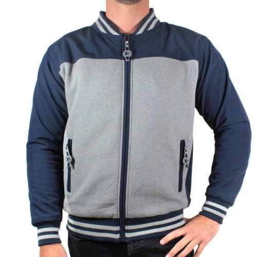 HARISSON motorcycle TEDDY BEAR sportswear man sweat urban jacket blue-grey