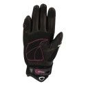 BERING LADY URSULA woman motorcycle scooter summer leather SPORT gloves black-fushia BGE396