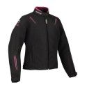 BERING blouson moto ENFANT LADY MERYLL textile toutes saisons noir-fushia BTB1010