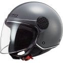 LS2 casque jet moto scooter OF558 SPHERE LUX SOLID gris nardo brillant