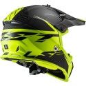 LS2 MX437 FAST EVO ROAR cross enduro quad trail helmet matt black fluo 