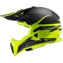 LS2 casque cross enduro quad trail MX437 FAST EVO ROAR noir fluo mat