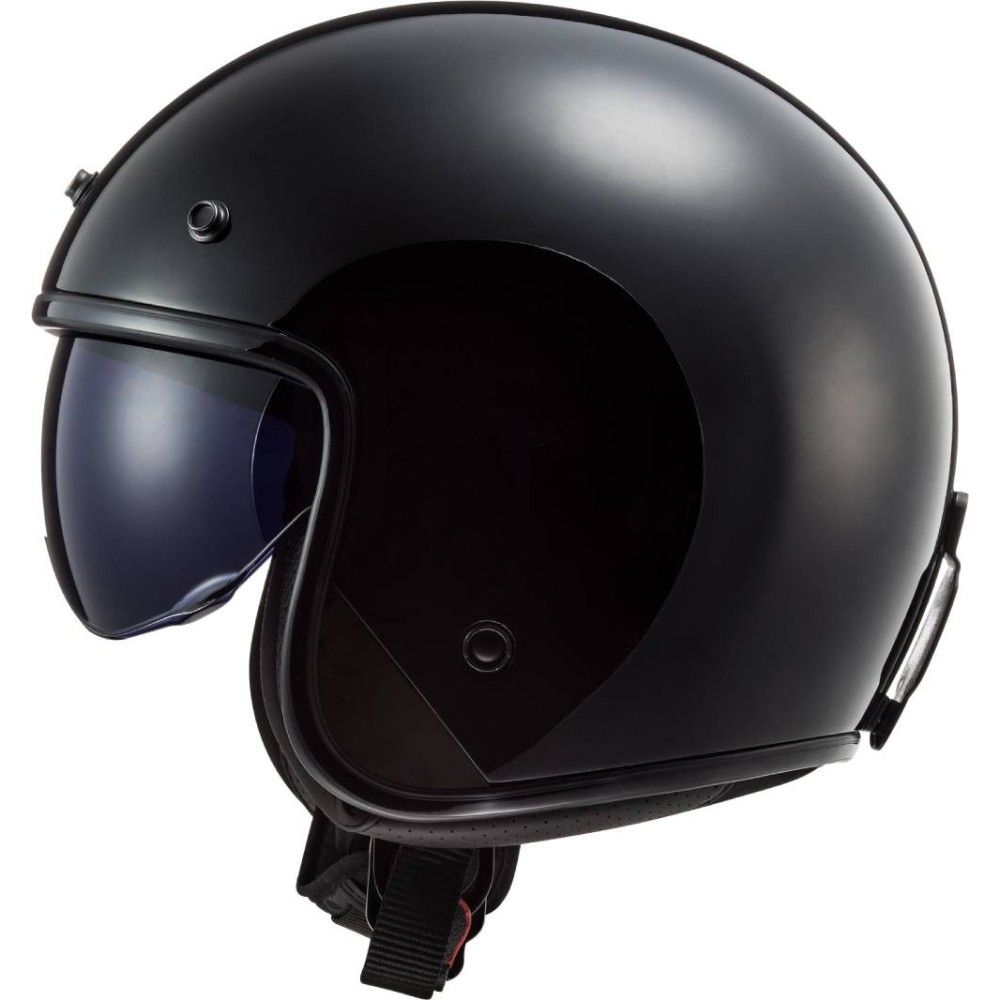 LS2 OF601 BOB SOLID vintage jet FIBER helmet moto scooter matt black