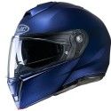 HJC casque intégral modulable en jet i90 moto scooter bleu mat métal