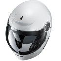 HJC casque intégral modulable en jet vintage FIBRE V90 moto scooter blanc métal