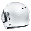 HJC casque intégral modulable en jet vintage FIBRE V90 moto scooter blanc métal