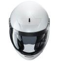 HJC casque intégral modulable en jet vintage FIBRE V90 moto scooter blanc métal