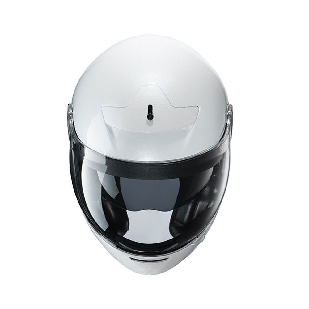 HJC casque intégral modulable en jet vintage FIBRE V90 moto scooter blanc métal