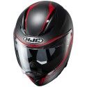 HJC casque intégral FIBRE F70 FERON MC-1SF moto scooter noir rouge mat