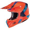 HJC casque moto cross enduro quad i50 ERASED MC-6HSF orange fluo bleu mat