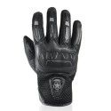 HARISSON gants LEADER EVO cuir & textile RACING moto scooter été homme noir-blanc  EPI