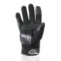 HARISSON gants LEADER EVO cuir & textile RACING moto scooter été homme noir-blanc  EPI