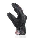 HARISSON LEADER EVO man summer motorcycle scooter RACING leather & textile gloves black-red EPI