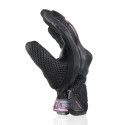 HARISSON gants cuir & textile Lady LEADER EVO moto scooter femme été RACING EPI noir-rose