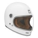 NOX casque intégral vintage FIBRE moto scooter REVENGE blanc perle brillant