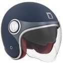 NOX casque jet vintage moto scooter HERITAGE bleu mat