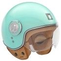 NOX casque jet vintage moto scooter IDOL vert brillant