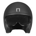 NOX casque jet vintage moto scooter NEXT noir mat