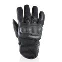 HARISSON STATON man summer motorcycle scooter leather & textile gloves EPI black