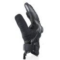 HARISSON STATON man summer motorcycle scooter leather & textile gloves EPI black