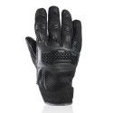 HARISSON BEL AIR man summer motorcycle scooter leather & textile gloves EPI black