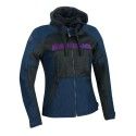 BERING blouson moto LADY SPIRIT textile femme SPORT été noir-bleu BTB1112