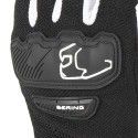 BERING YORK man textile summer motorcycle scooter gloves black-white BGE452