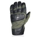 HARISSON MARSHALL man summer motorcycle scooter leather & textile gloves black-kaki EPI