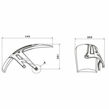 PUIG Garde Boue AR lèche roue BMW R1200 R RS / R1250 R RS / 2019 2024 ref 3503