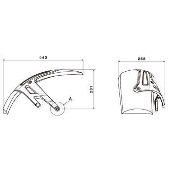 PUIG Rear mudguard BMW R1200 R RS / R1250 R RS / 2019 2024 ref 3503