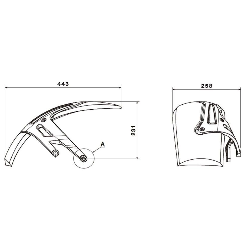 PUIG Garde Boue AR lèche roue BMW R1200 R RS / R1250 R RS / 2019 2024 ref 3503