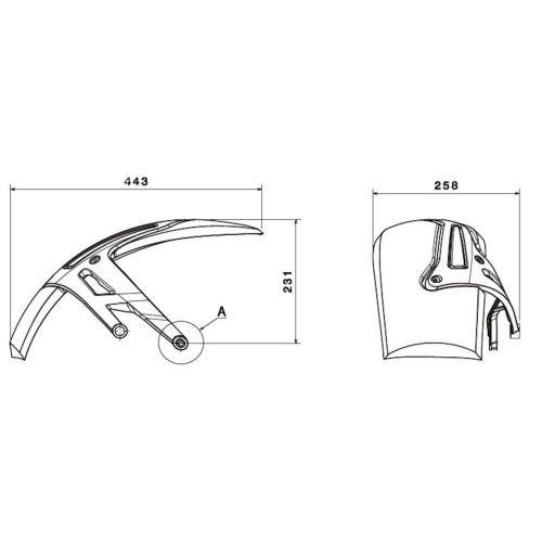 PUIG Rear mudguard BMW R1200 R RS / R1250 R RS / 2019 2024 ref 3503