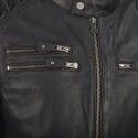 SEGURA motorcycle VENTURA vintage all seasons man leather waterproof jacket black-grey SCB1498