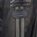 SEGURA motorcycle VENTURA vintage all seasons man leather waterproof jacket black-grey SCB1498