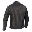 SEGURA blouson moto VENTURA cuir homme VINTAGE toutes saisons étanche noir-gris SCB1498