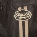 SEGURA blouson moto VENTURA cuir homme VINTAGE toutes saisons étanche marron-beige SCB1494