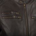 SEGURA blouson moto VENTURA cuir homme VINTAGE toutes saisons étanche marron-beige SCB1494