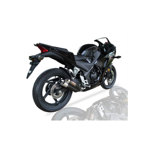 IXIL Honda CBR 300 R / 2015 2020 pot d'échappement double sortie L3X BLACK NON HOM XH6327XB