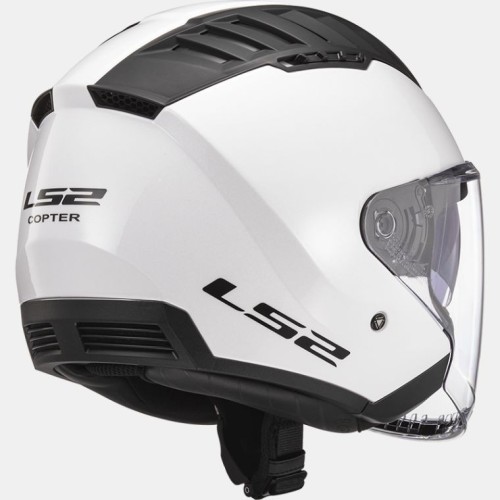 LS2 OF600 COPTER SOLID jet helmet motorcycle scooter gloss white