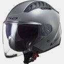 LS2 casque jet moto scooter OF600 COPTER SOLID gris nardo brillant