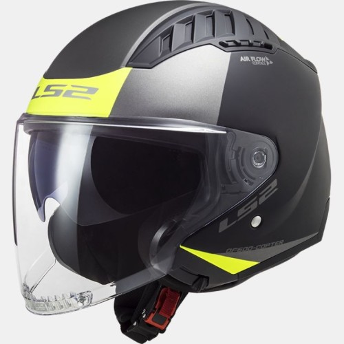 LS2 OF600 COPTER URBAN jet helmet motorcycle scooter matt black fluo
