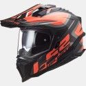 LS2 casque cross enduro quad trail MX701 EXPLORER ALTER noir orange fluo mat